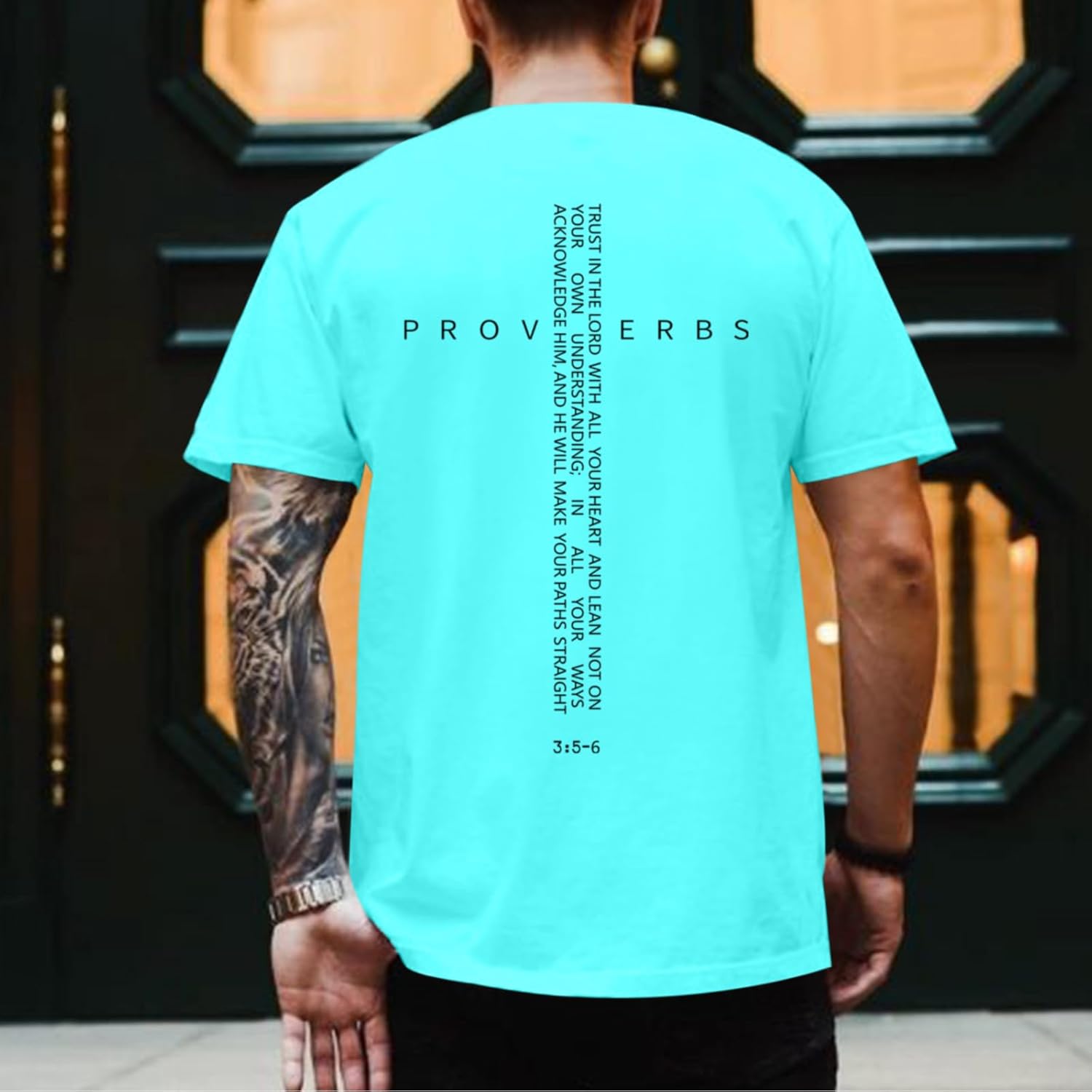 Christian Shirts for Men Vintage Religious Cross Bible Verse T-Shirt Jesus Faith Tshirt Inspirational Graphic Tees - Image 3