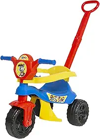Kendy, Triciclo Infantil, Kemotoca BABY DOG AZUL, com Haste