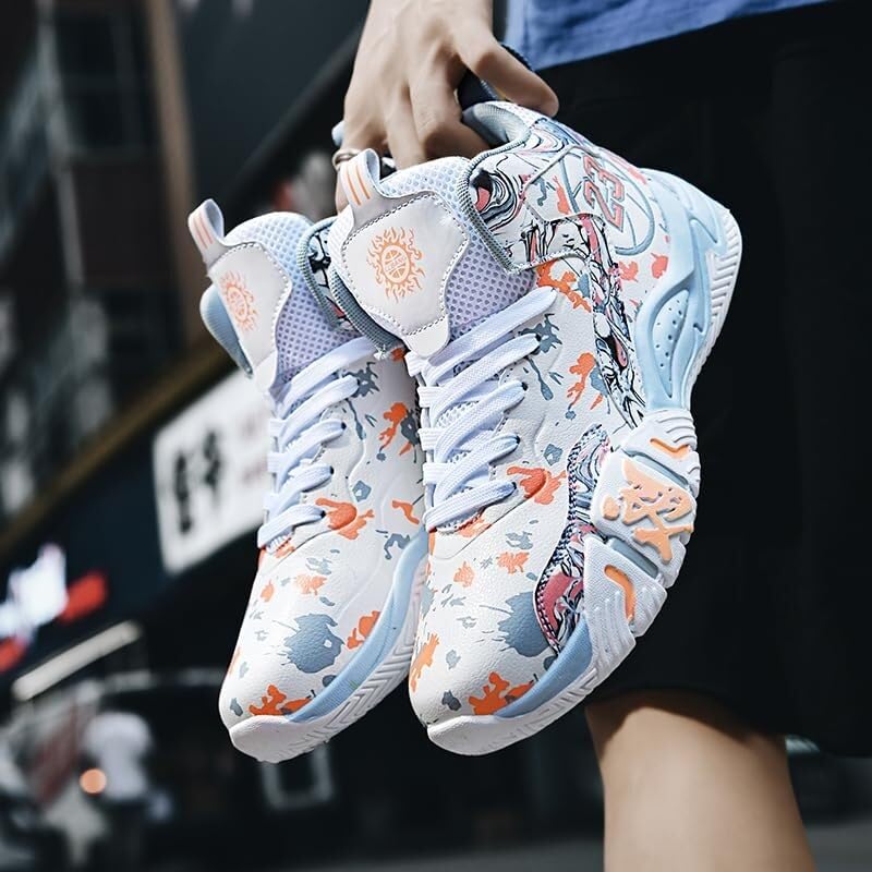 Zapatillas de Baloncesto Alto Unisex Acolchadas, Entrenamiento Casual