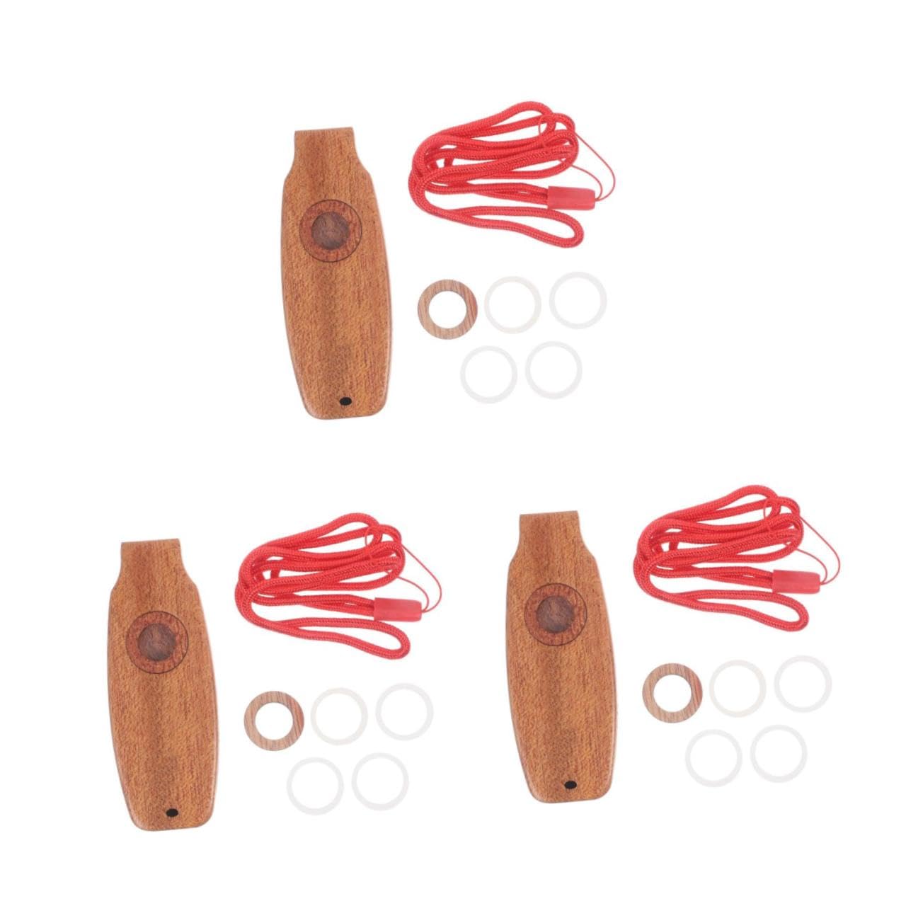TOYANDONA 3piezas Kazoo Musical Para Instrumento Musical Para Principiantes Acompañamiento De Guitarra y Ukelele Diseño Ovalado Color De Cuerda Aleatorio