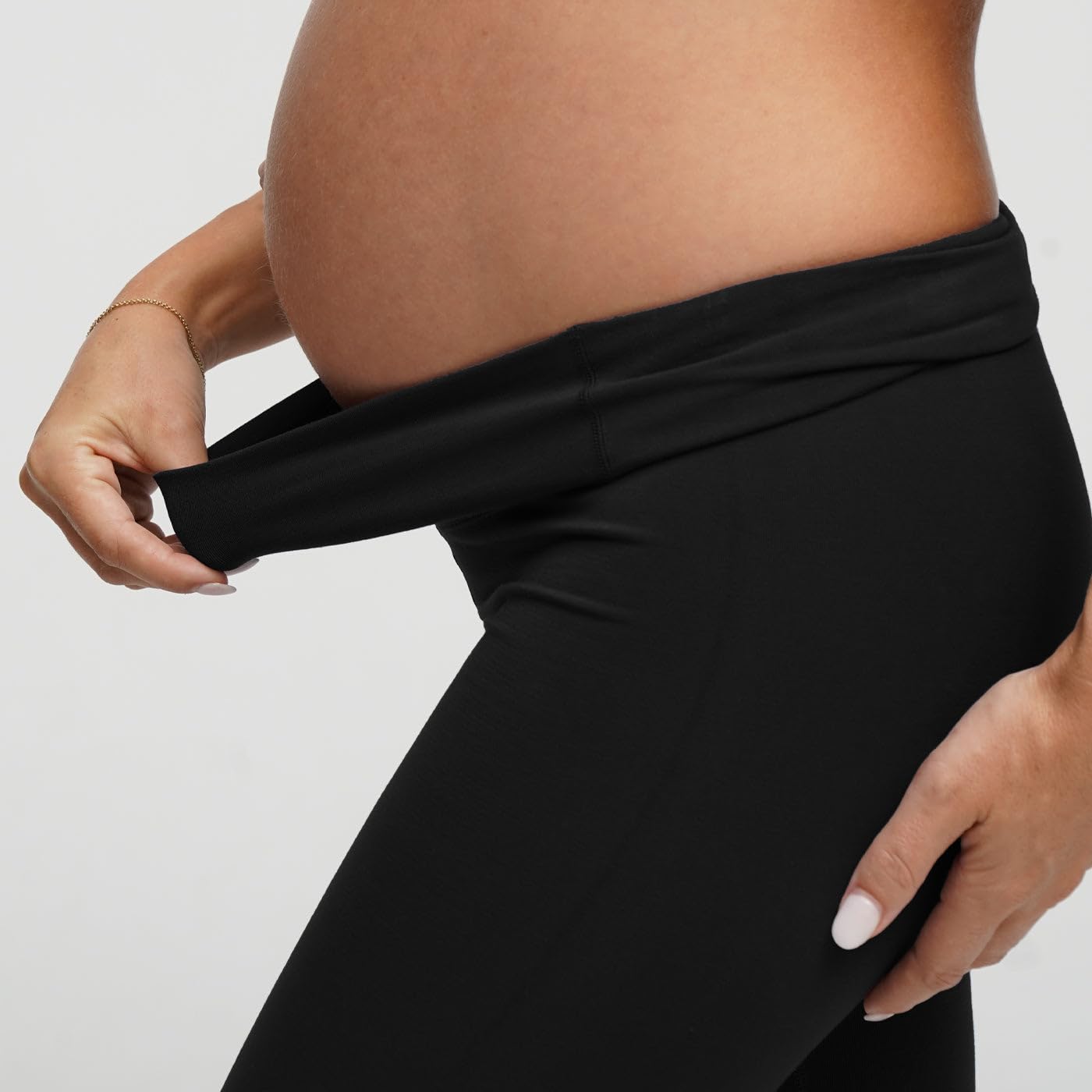 creamy fabrics Schwangerschafts Leggings Damen nahtlos mit hohem Bund | Weicher Viskose Stretch mit flexiblem Bauch Einsatz für sanften Halt und Komfort während der gesamten Schwangerschaft