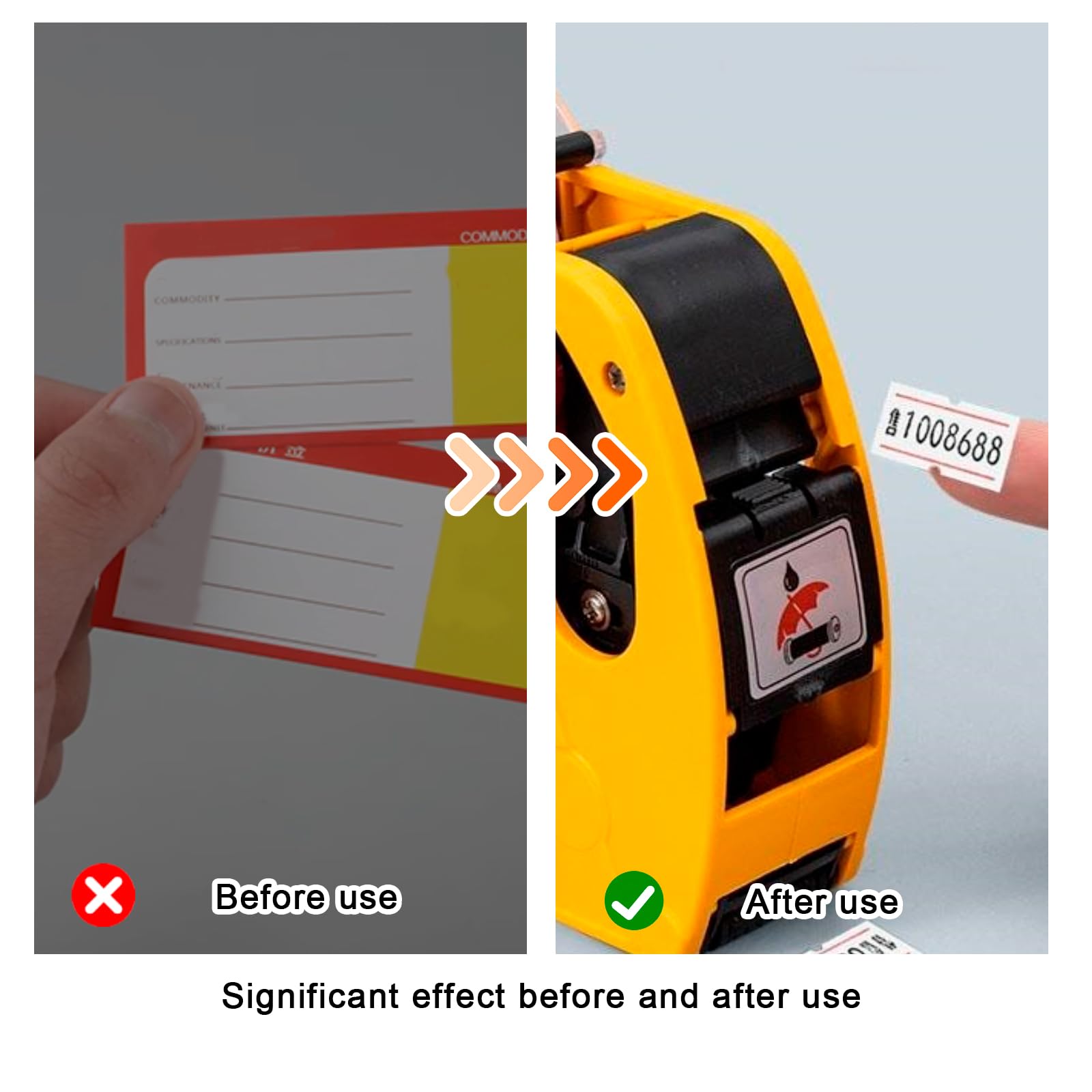 JZK Pince à Etiqueter 1 Ligne 8 Caractères étiquette De Prix Au Détail Kit D'armes Avec 10 Rouleaux D'étiquette Et 2 Cartouches D'encre