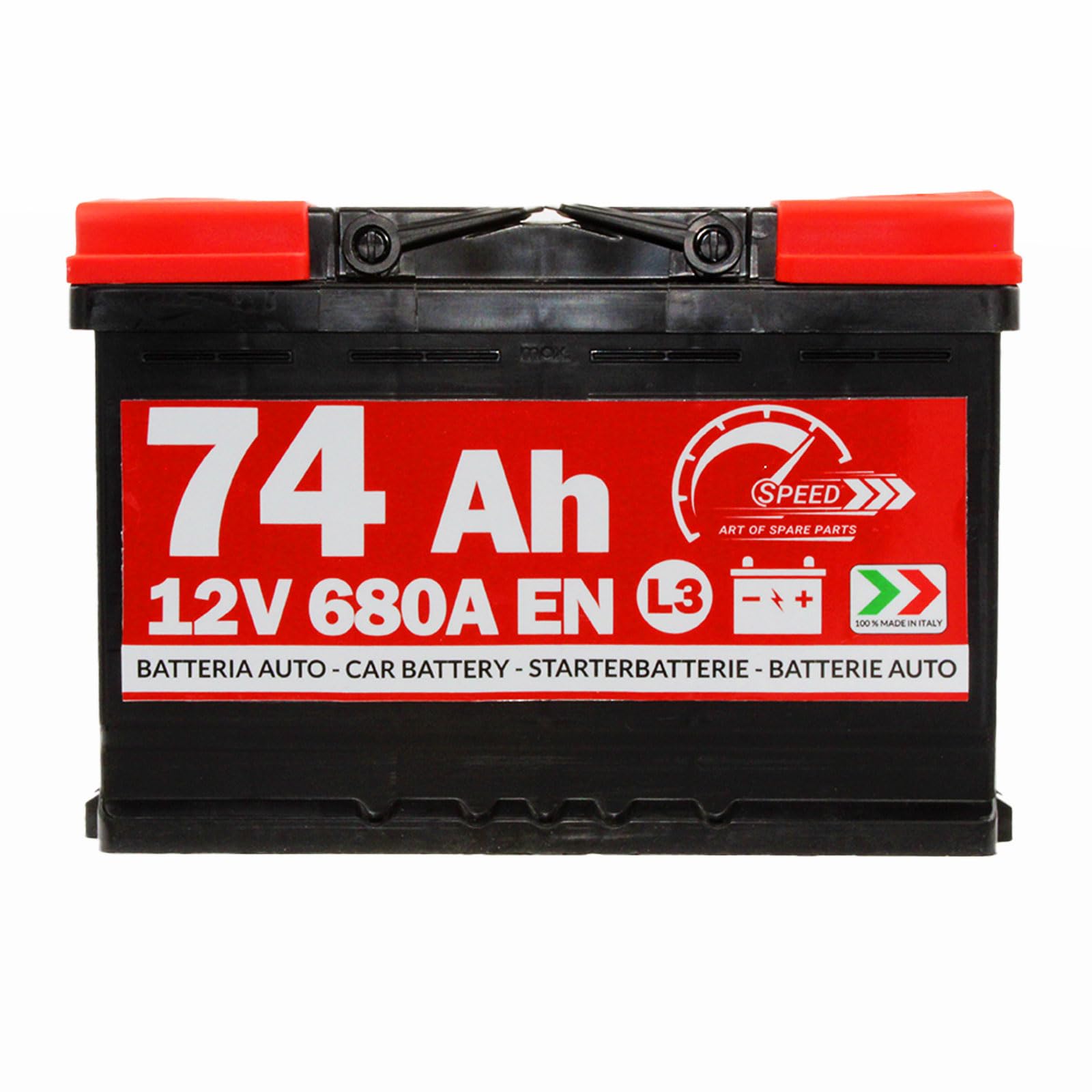 Batería Coche Speed by SMC 12 V 74 Ah 680 A con Polo Positivo a derecha L374 Código | L374 Código