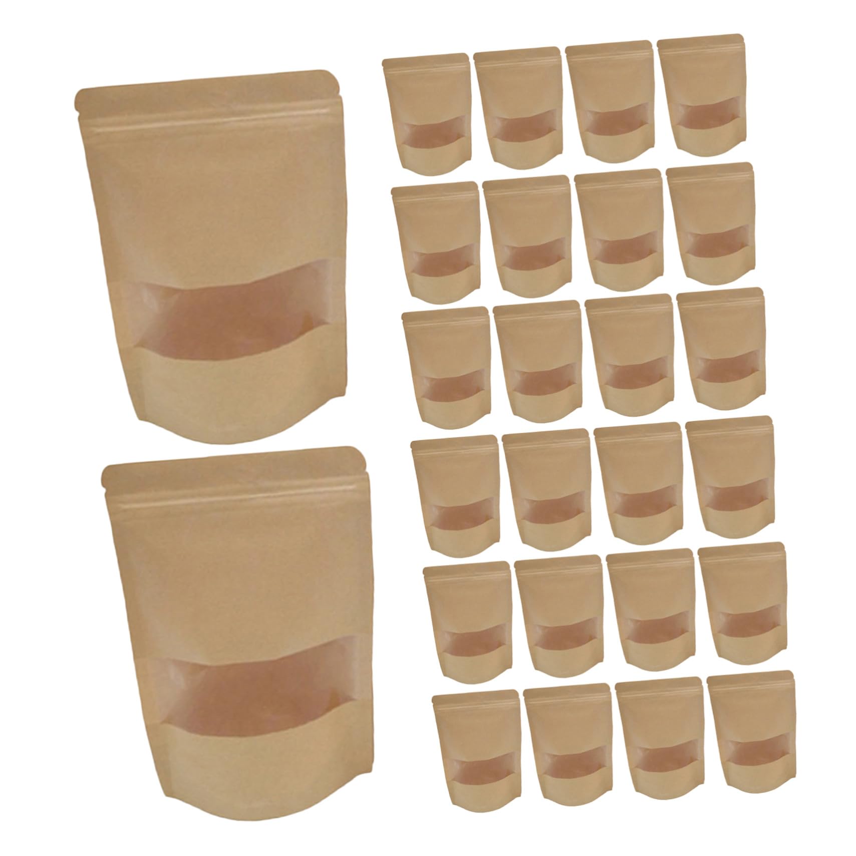 Pochettes Kraft auto-scellantes avec fenêtre pour emballage de biscuits