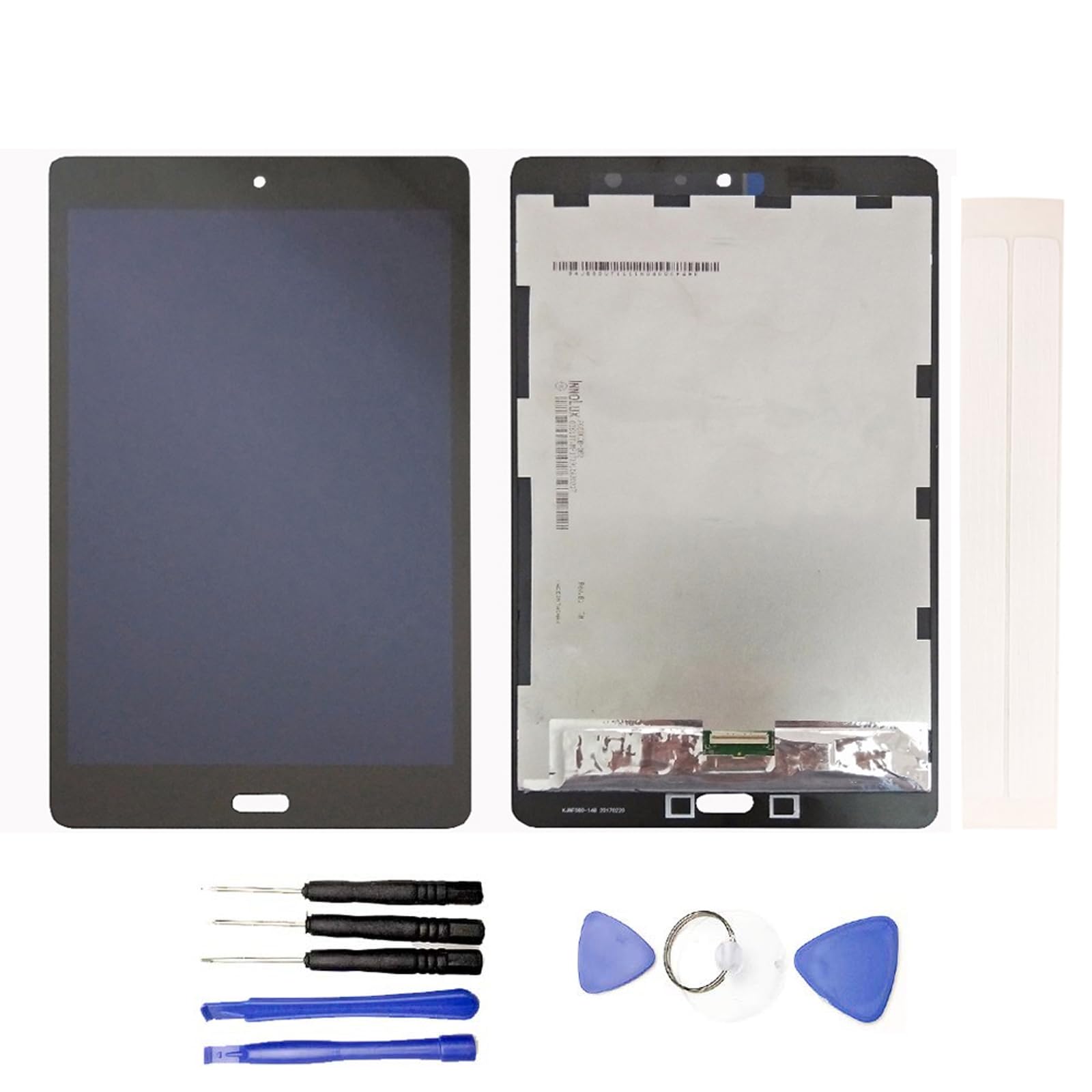 JayTong 修理と交換液晶ディスプレイガラス修理液晶デジタイザパネル 修理工具セット付き Hua-wei Media-pad M3 Lite 8.0 / W09 / AL00 黒