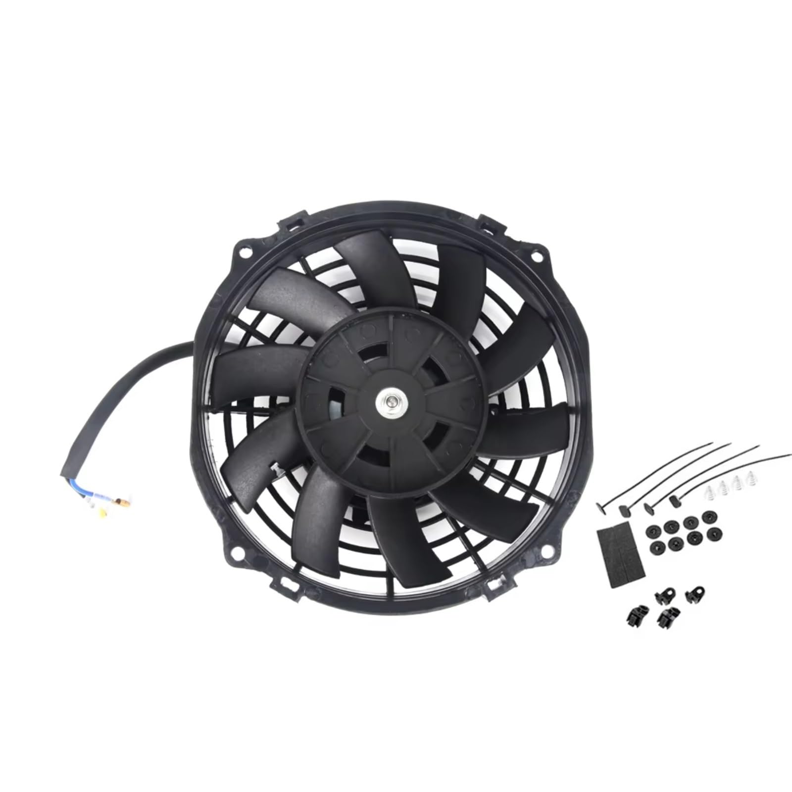 7 Pollici Universale 12V 80W Sottile Reversibile Lama Nera Radiatore Raffreddamento Elettrico Kit Montaggio Ventola Automatica Raffreddamento Motore Principale Auto Ventola Raffreddamento