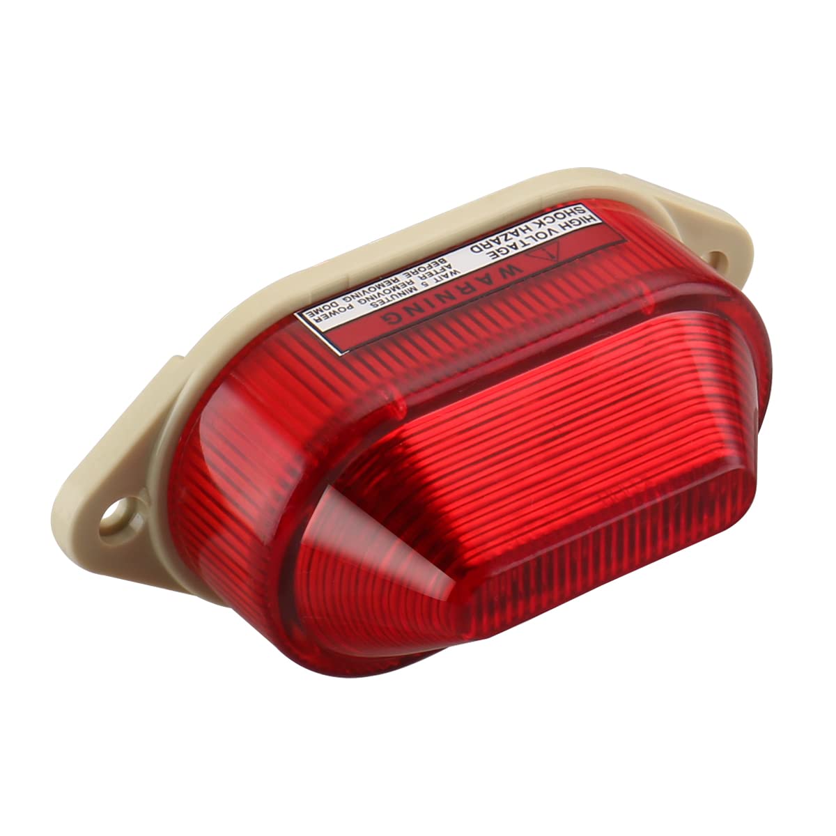2 Voyants Lumineux Industriels LED Rouges Clignotants - Alimentation 220V - Pour Machines, Alarmes, Signalisation