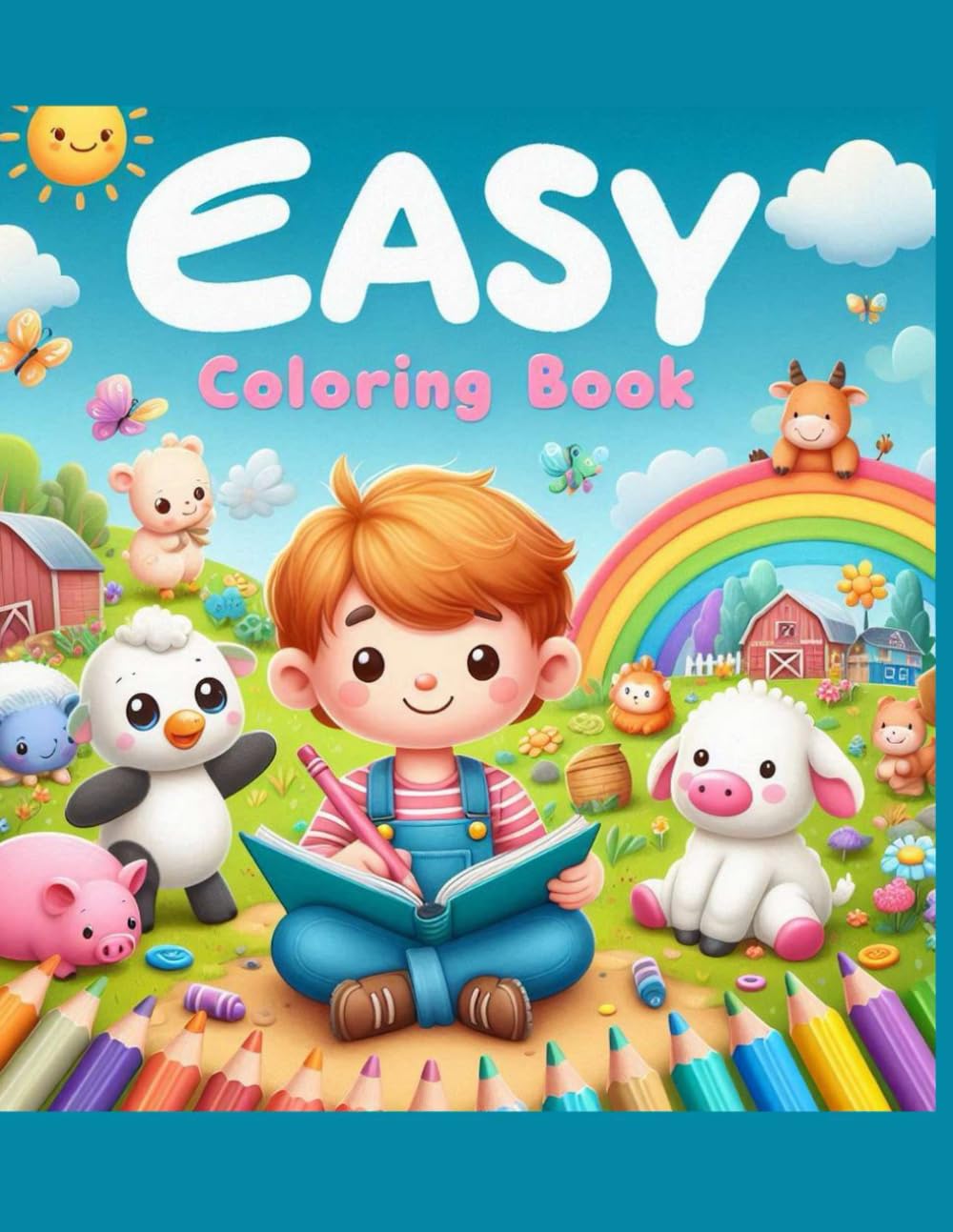 Easy Coloring Book : Farmer's Life