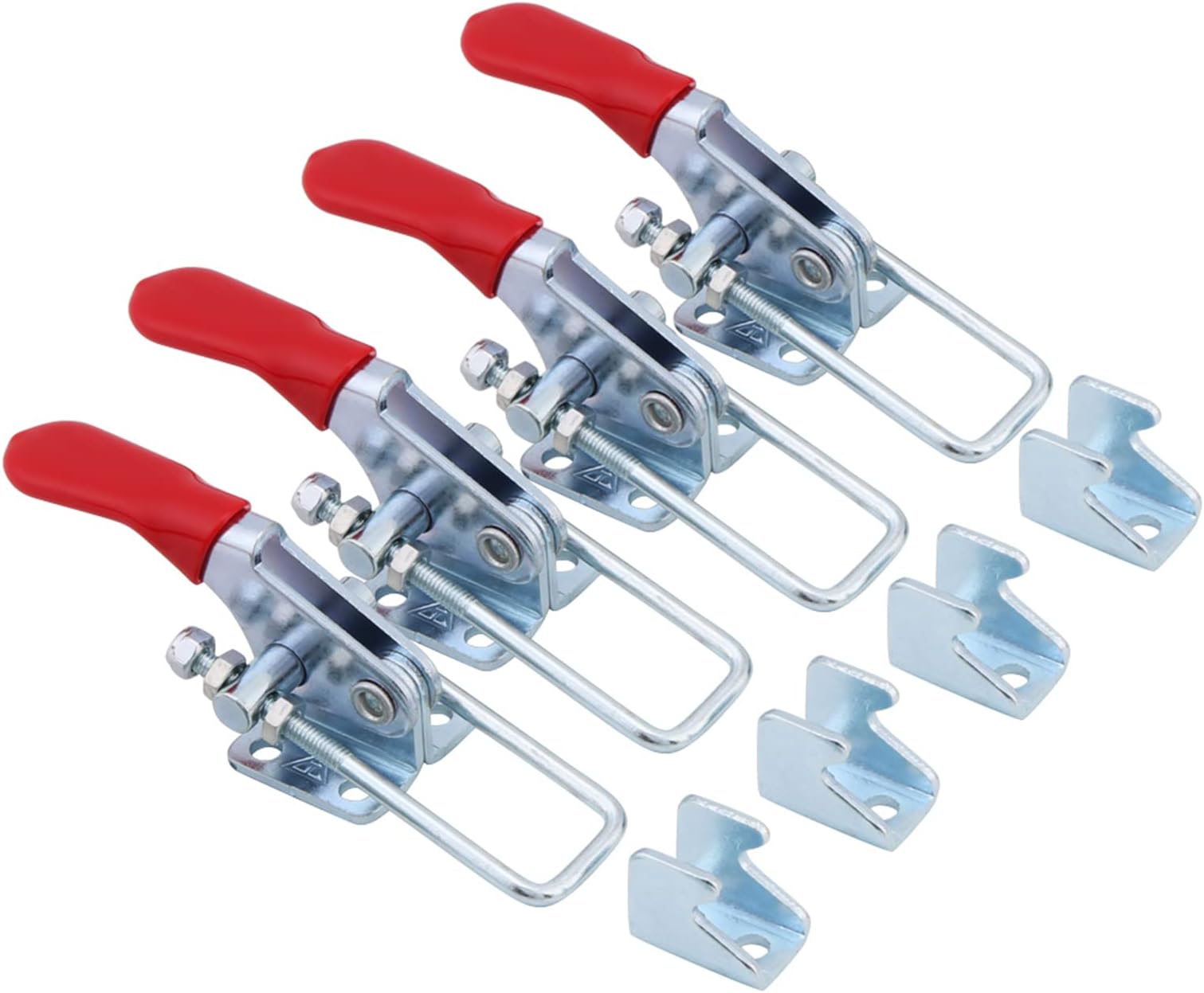 GH-40323 Toggle Clamps Set, Metal Hand Tool, 4 Pieces, 163kg/360lbs Holding Capacity, for Welding Processing and Light Industrial Products