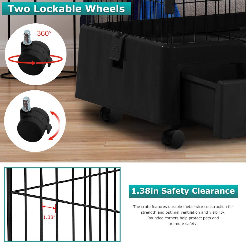 Buy Cat Cage Playpen Kennel Crate 52.3 Inchs Height Cat House Cat