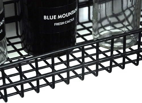 Miniatura 6 de Cesta colgante de alambre de metal negro, multifunción, soporte de rejilla de pared de malla creativa, organizador de almacenamiento, soporte para