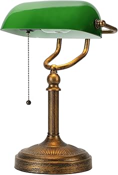 NISSAFORS Bankers Desk Lamp, Green Glass Shade, Vintage Desk NISSAFORS Bankers Desk Lamp, Green Glass Shade, Vintage Desk