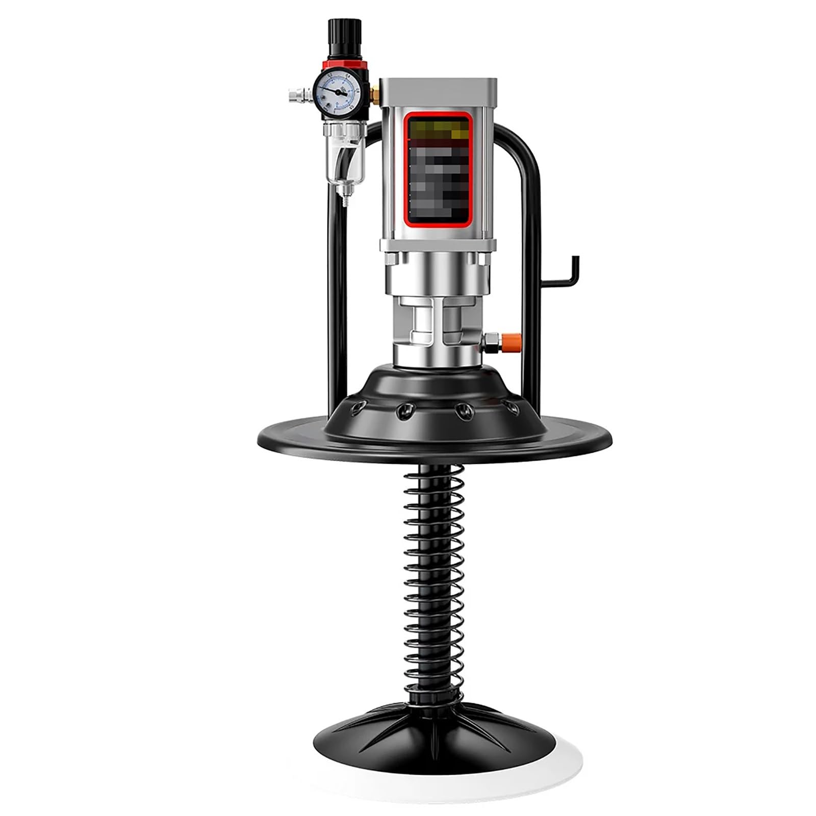 80:1 Bomba de Grasa Neumática para Cubeta | Placa de Apoyo de Goma, Presión de 45-55 MPa, Caudal de 1,01 L/min, Sin Cubeta