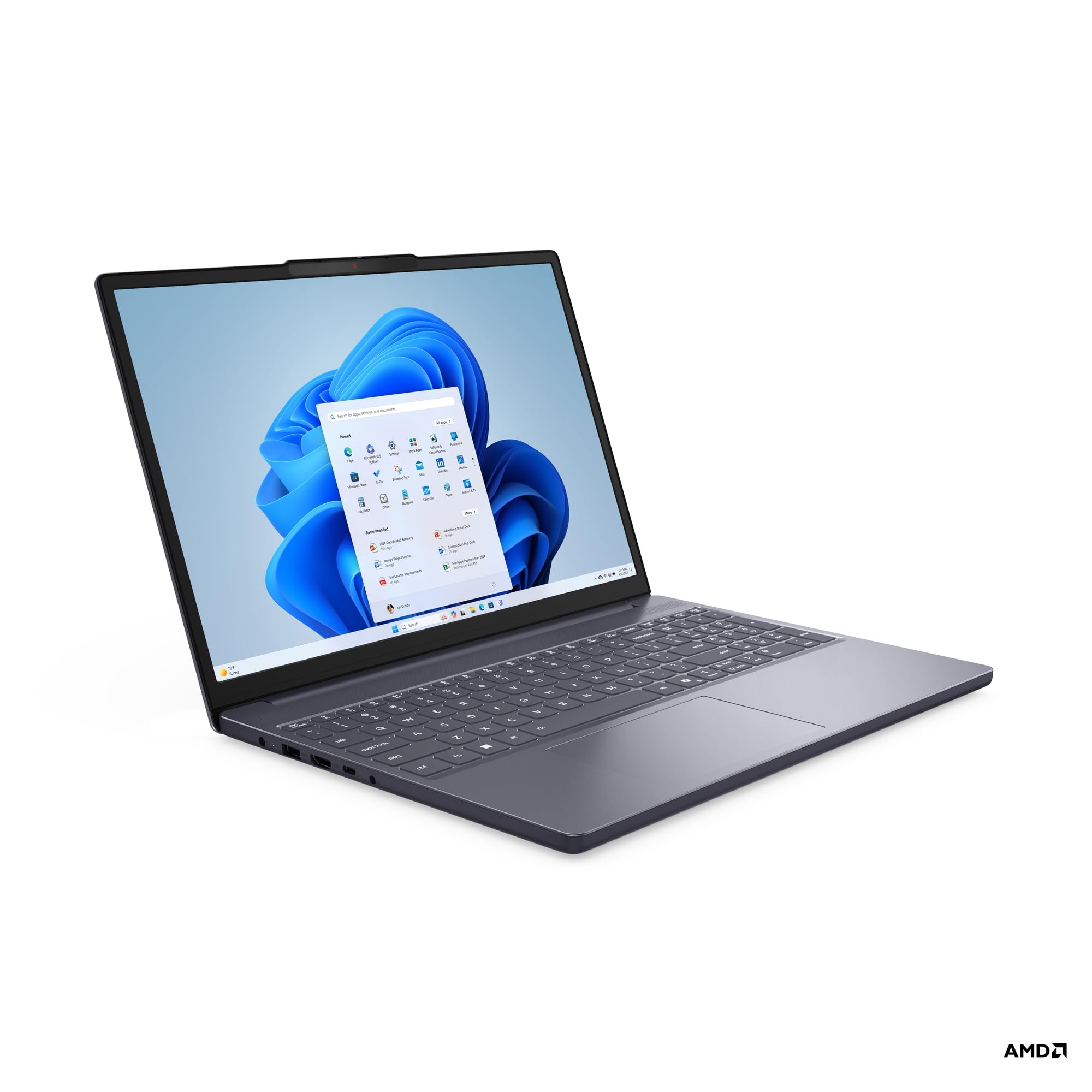 Lenovo IdeaPad Slim 3 Laptop 15.3" WUXGA AMD Ryzen 5 150 512GB SSD 16GB RAM Windows 11 Luna Grau