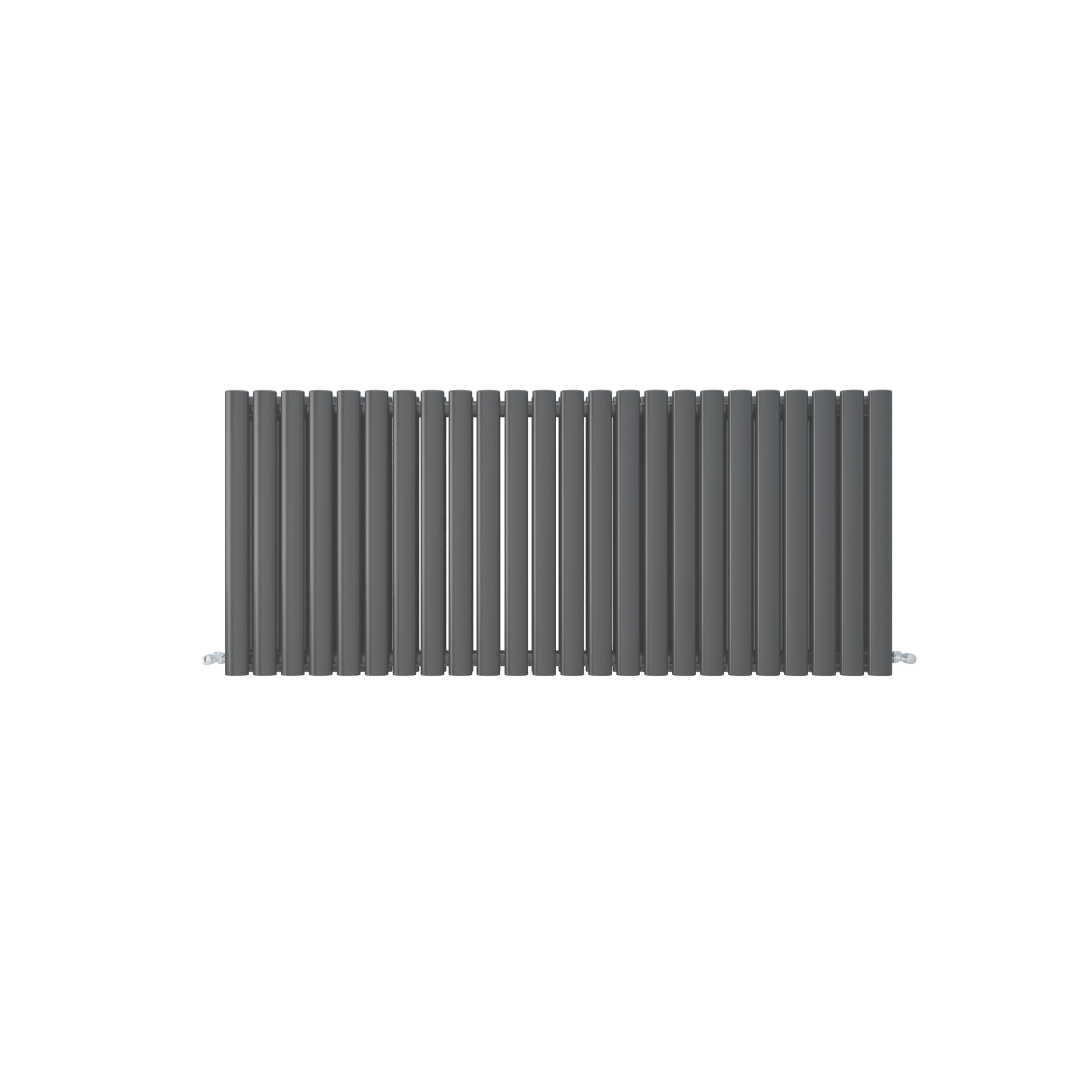 SLINE SANITARY Horizontal Designer Oval Column Radiator, Oval Radiator Anthracite, 600×1416mm Double Panel Modern Radiator for Bathroom/Living Room, Central Heating Rads, Amazon Radiator Wall Mounted