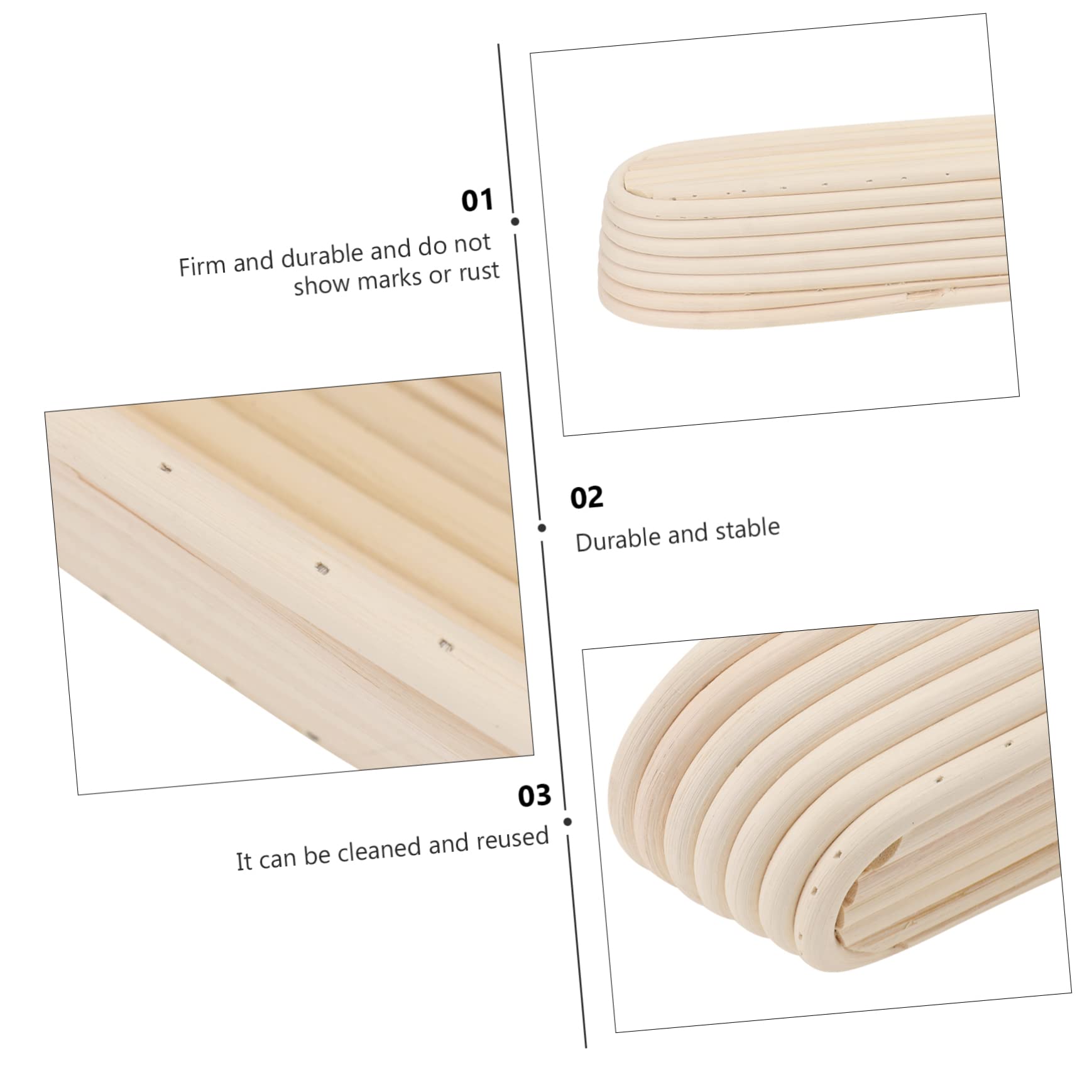 Cesto Lievitazione Pane in Rattan 1 Pezzo, Colore Khaki