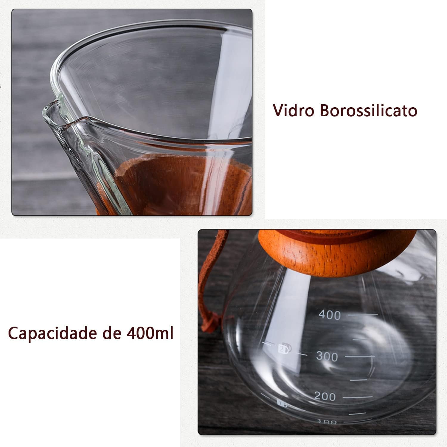 Pour Over Coffee Maker with Reusable Stainless Steel Drip Filter