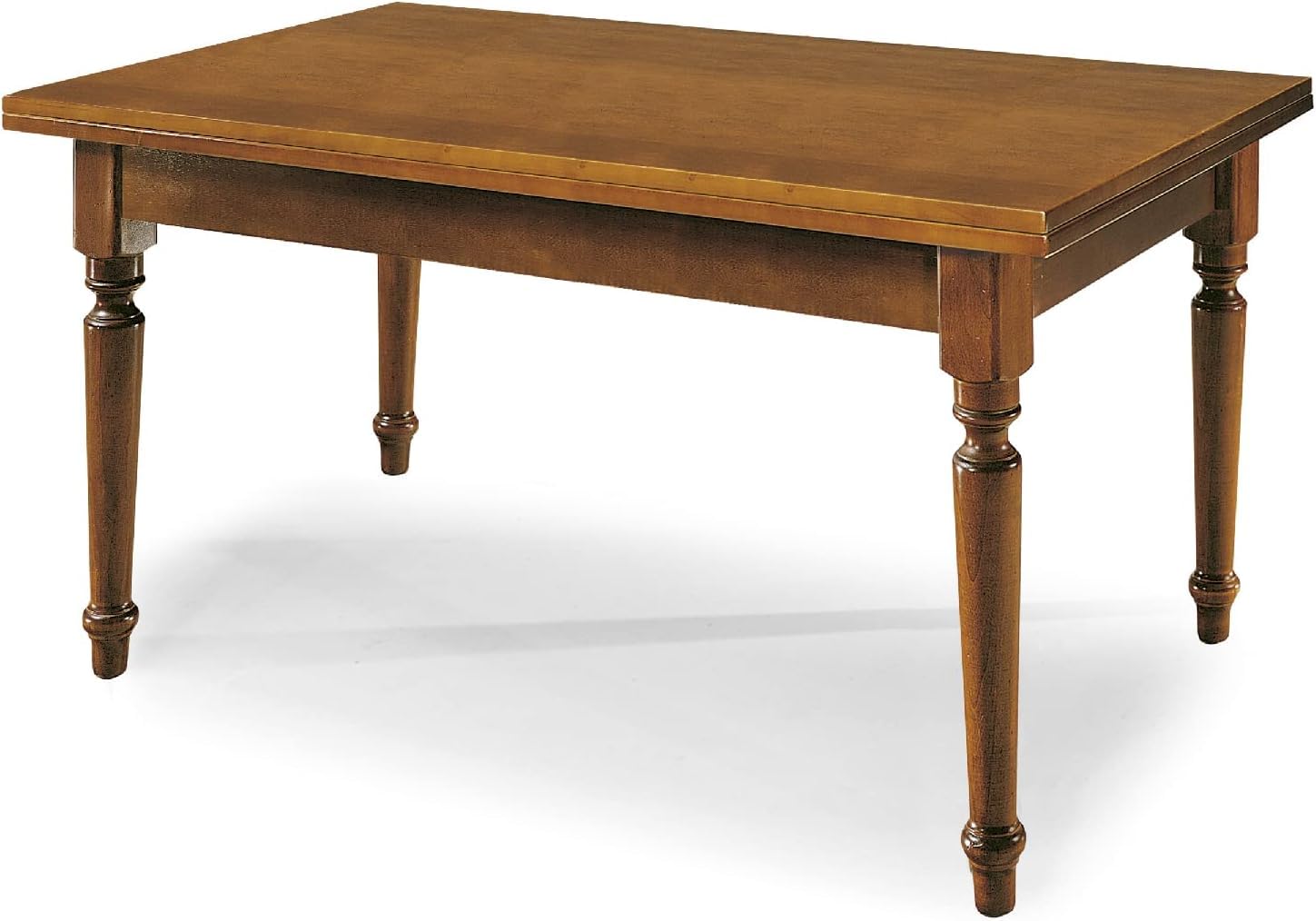 KONTE.DESIGN | Tavolo Allungabile 140×80 cm Santo Spirito - Estendibile fino a 220×80 cm | Tavolo da Pranzo in Legno con Gambe a Sciabola | Design Classico Made in Italy