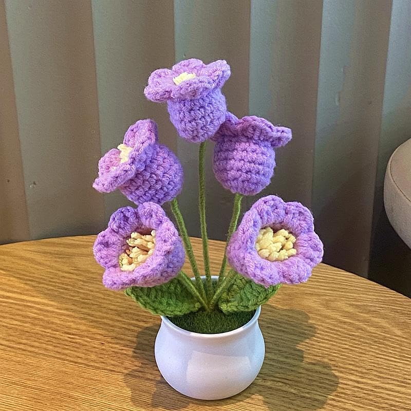 Amazon.com: Handmade Crochet Sunflower Potted Plant Decor, Yellow