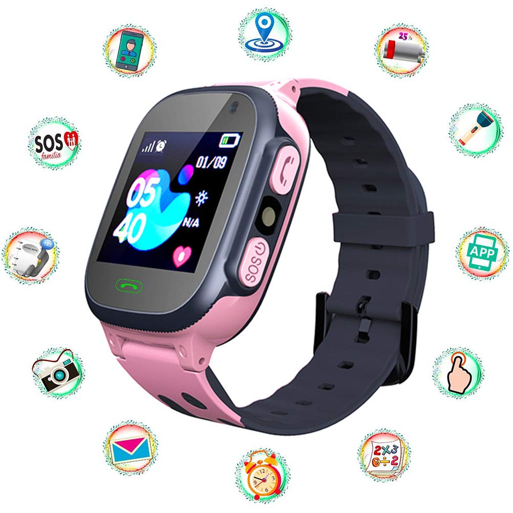Kids GPS Smart Watchs 1 44 Inch HD Screen Kids Fitness Watch with LBS and Sos SOS Call