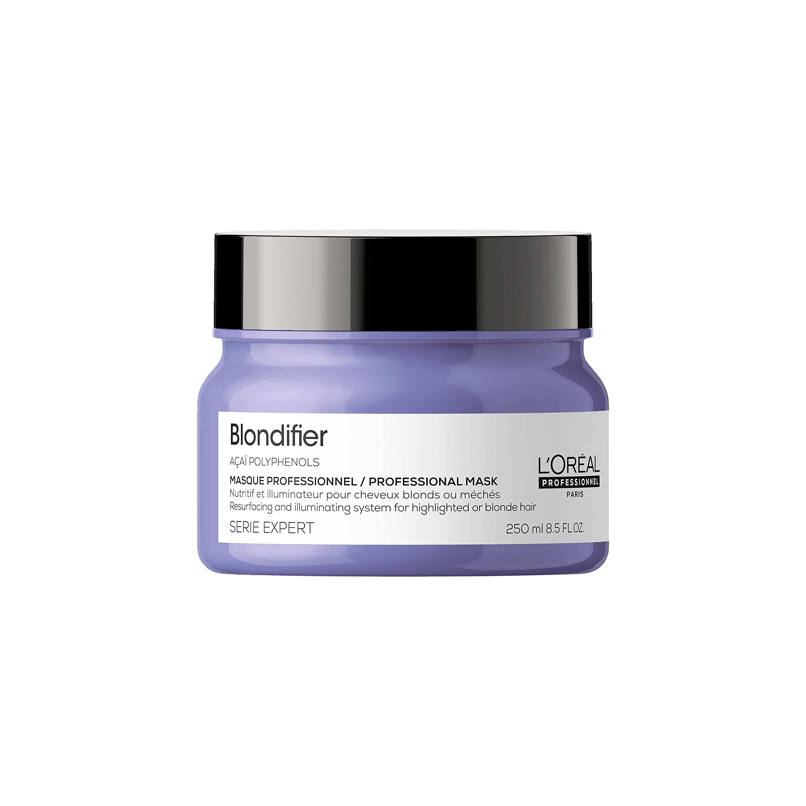 L'Oréal Professionnel | Nährende Haarmaske für blonde und blondierte Haare, Açaibeeren-Extrakt, Serie Expert, Blondifier Maske