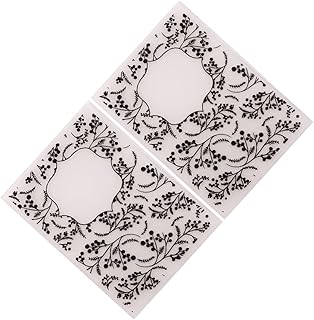 SEWACC 2 Pçs Pastas De Plástico Estênceis De Plástico Pasta De Gravação Em Relevo Pasta De Fundo DIY Moldes De Artesanato Moldes De Estênceis De Carimbo Folhas Para Artesanato Em Relevo