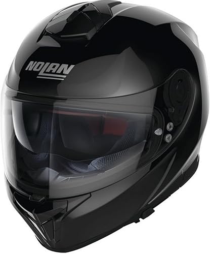 Nolan N80-8 Casco de moto sólido negro brillante MD