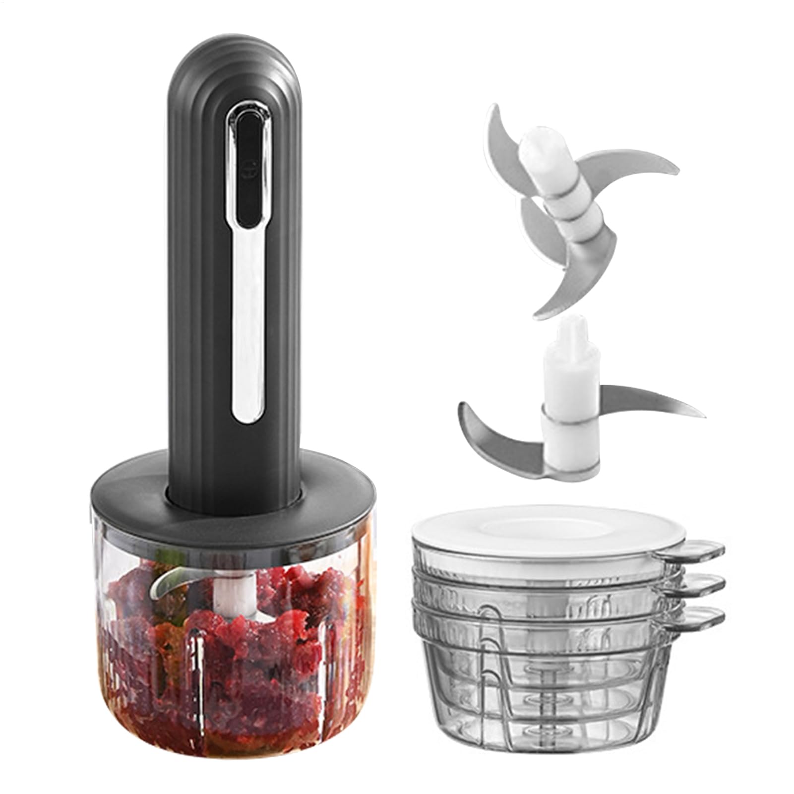 Hachoir électrique sans fil rechargeable USB | Robot de cuisine portable pour légumes et viande