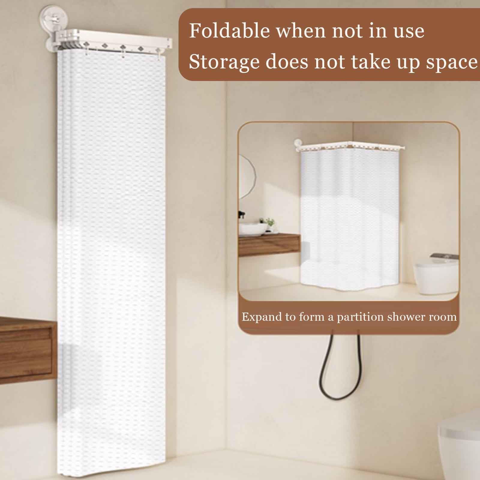 Ensemble de rideau de douche réglable et extensible en lin, résistant à l'eau, pour salle de bain moderne