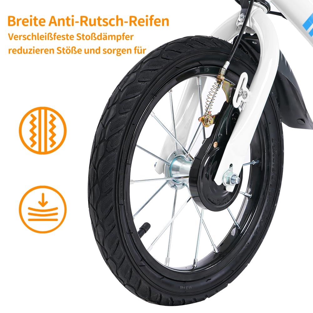 OHMG 12/14/16 Zoll Kinderfahrrad, Kinderfahrrad Kinder für Jungen und Mädchen,Anfänger Fahrrad Radfahren mit Stabilisatoren und Korb, geeignet für Kinder im Alter von 3-10 Jahren