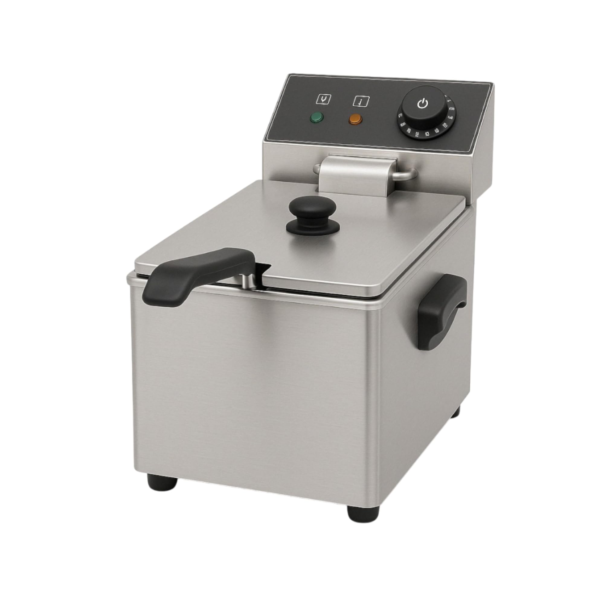 Friteuse Électrique Professionnelle 8L - 2800W - Température 190°C - Cuve Inox - Thermostat Sécurité