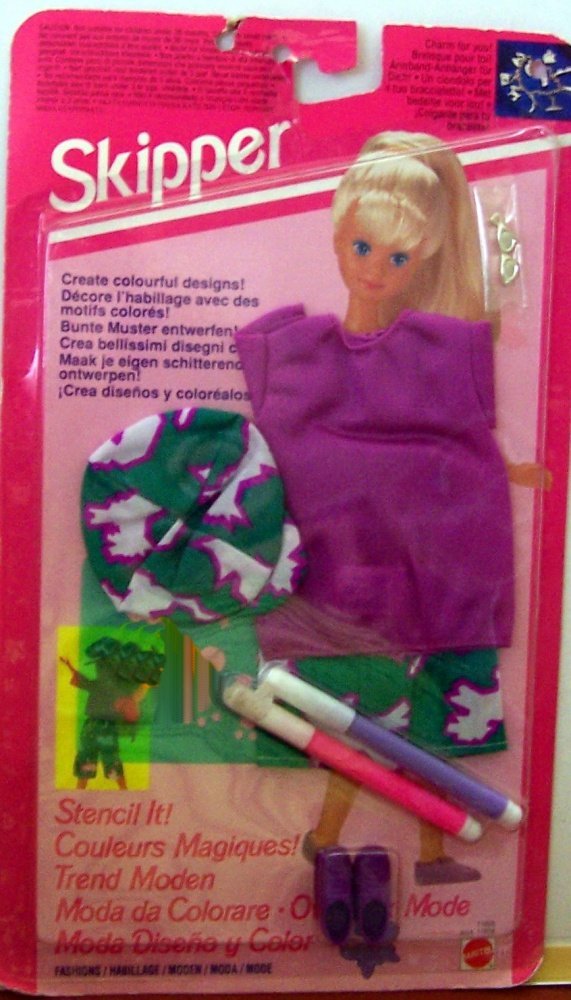 Skipper Activities Stencil It Purple Short Sleeve Top And Green