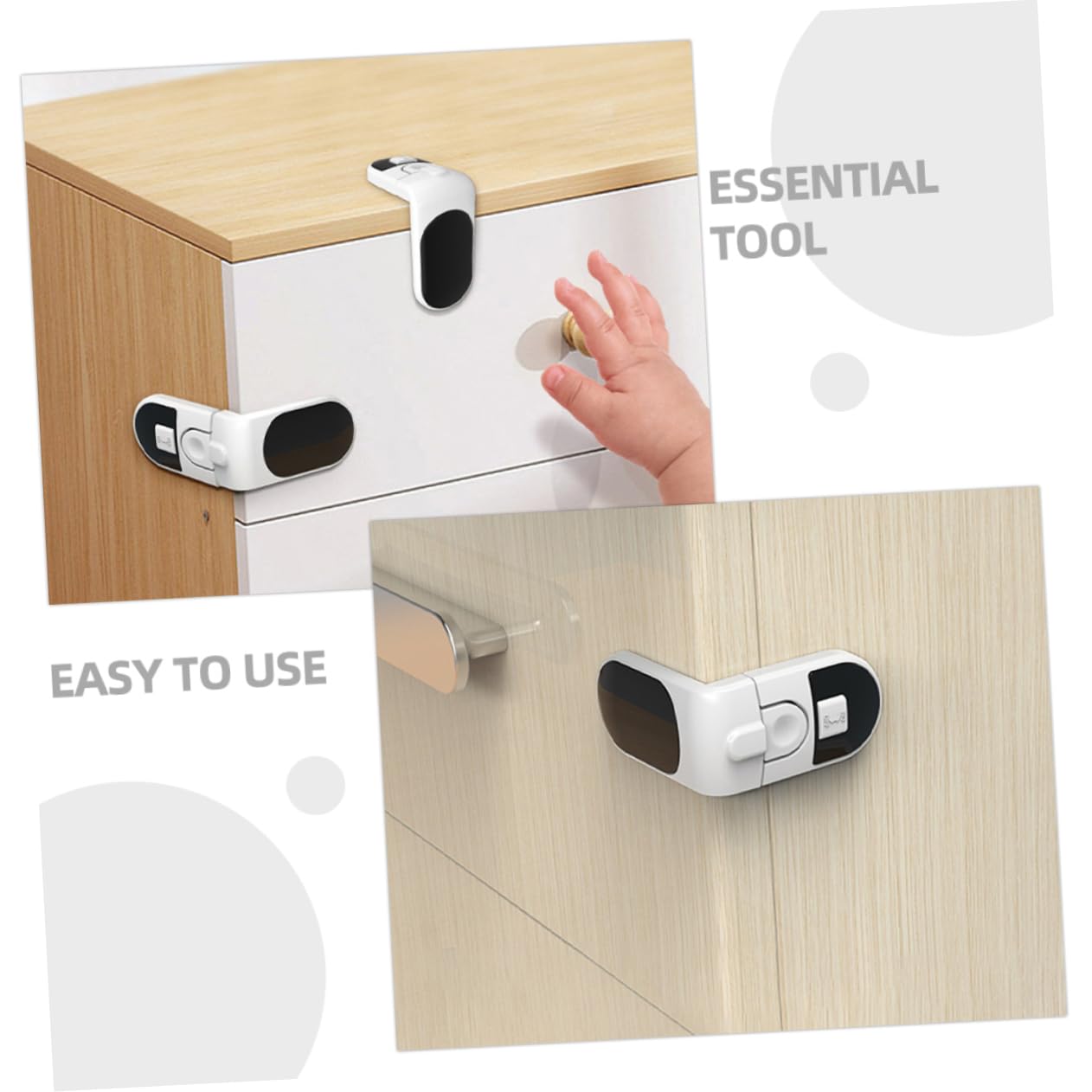 UPKOCH 20pezzi Chiusure Per Serrature Per Armadietti e Frigorifero Facili Installare Design Anti-pizzicamento Resistente
