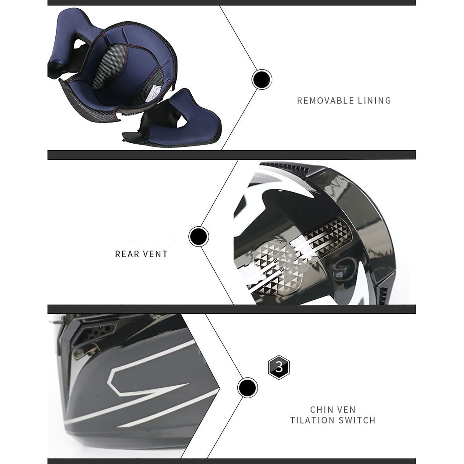 Casco Integrale modulare Moto con Doppia Visiera e Prese d'Aria Multiple, Casco da Moto Flip-up omologato DOT/ECE per Uomo e Donna, Casco Moto,ciclomotore e Scooter E,L(59-60cm)