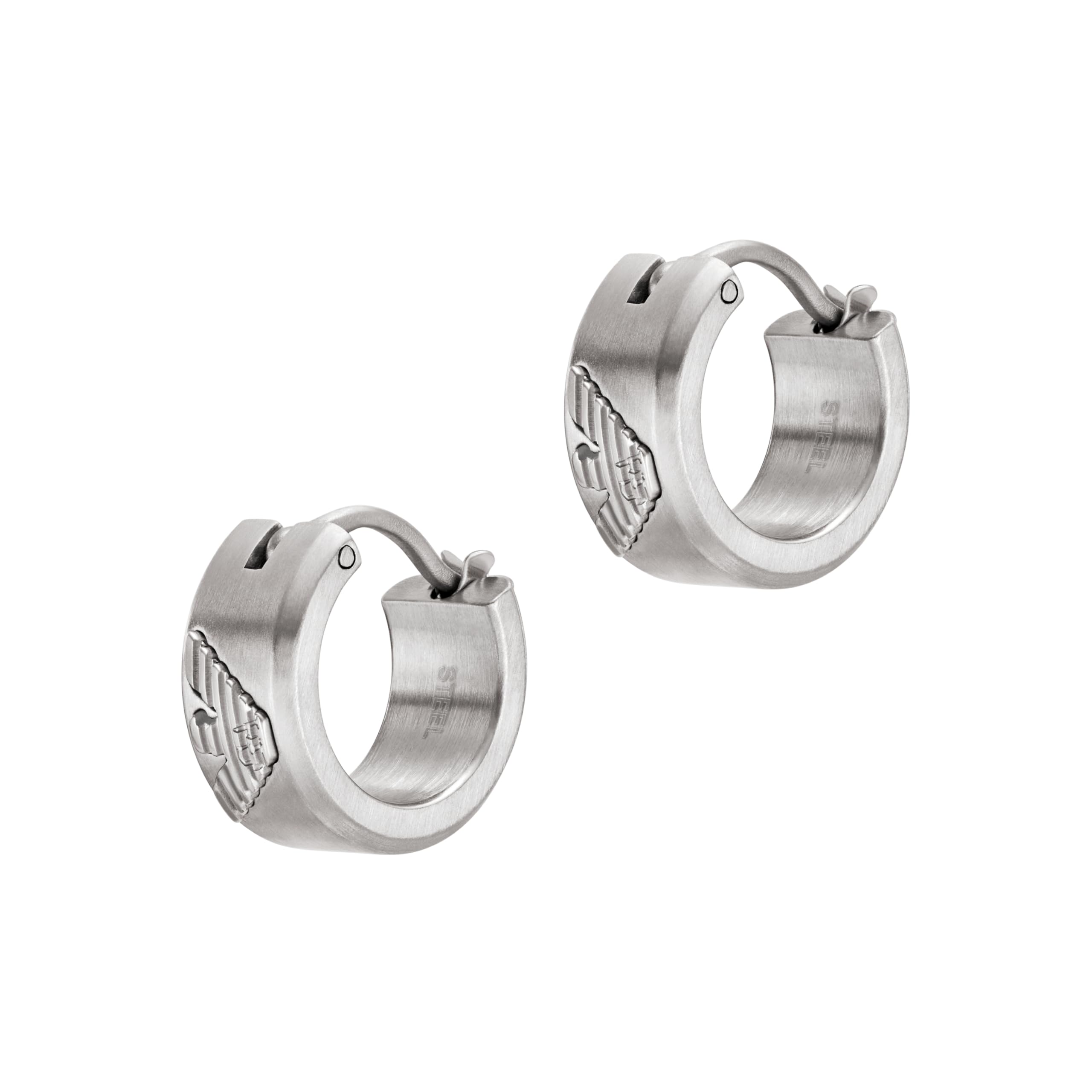 emporio armani Men's or Women's Stainless Steel Hoop Earrings (Model: EGS3165040), One Size, Stainless Steel, No Gemstone, One Size, Stainless Steel, No Gemstone-picture-20