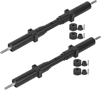 2PCS 1/10 RC Wheel Axles Set, Metal Non Powered Rear Wheel Axle