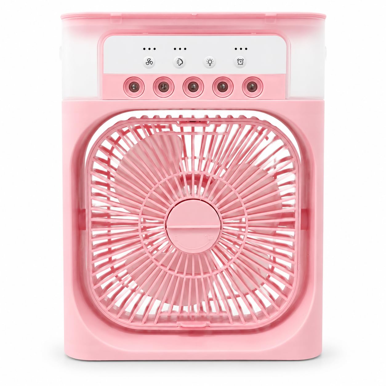DRUMSTONE(10 years warrenty of cozy nights and peaceful sleep) Portable AC Mini Cooler Fan Rechargeable Mist Humidifier for Home Office Table Cooling with 7 Colors LED Light & 3 Speed Timer (Pink)-image-34