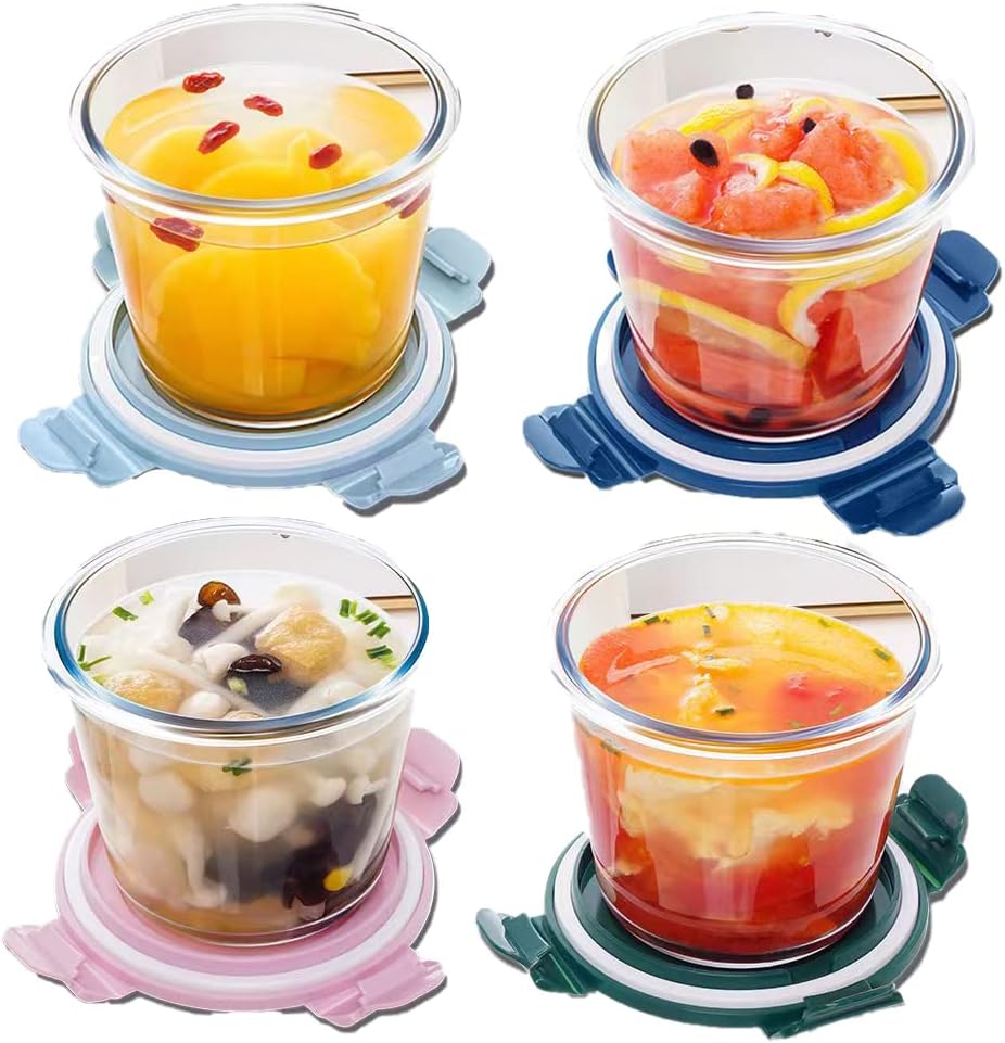 3Cup/24 Ounce Glass Food Storage Containers, Glass Soup