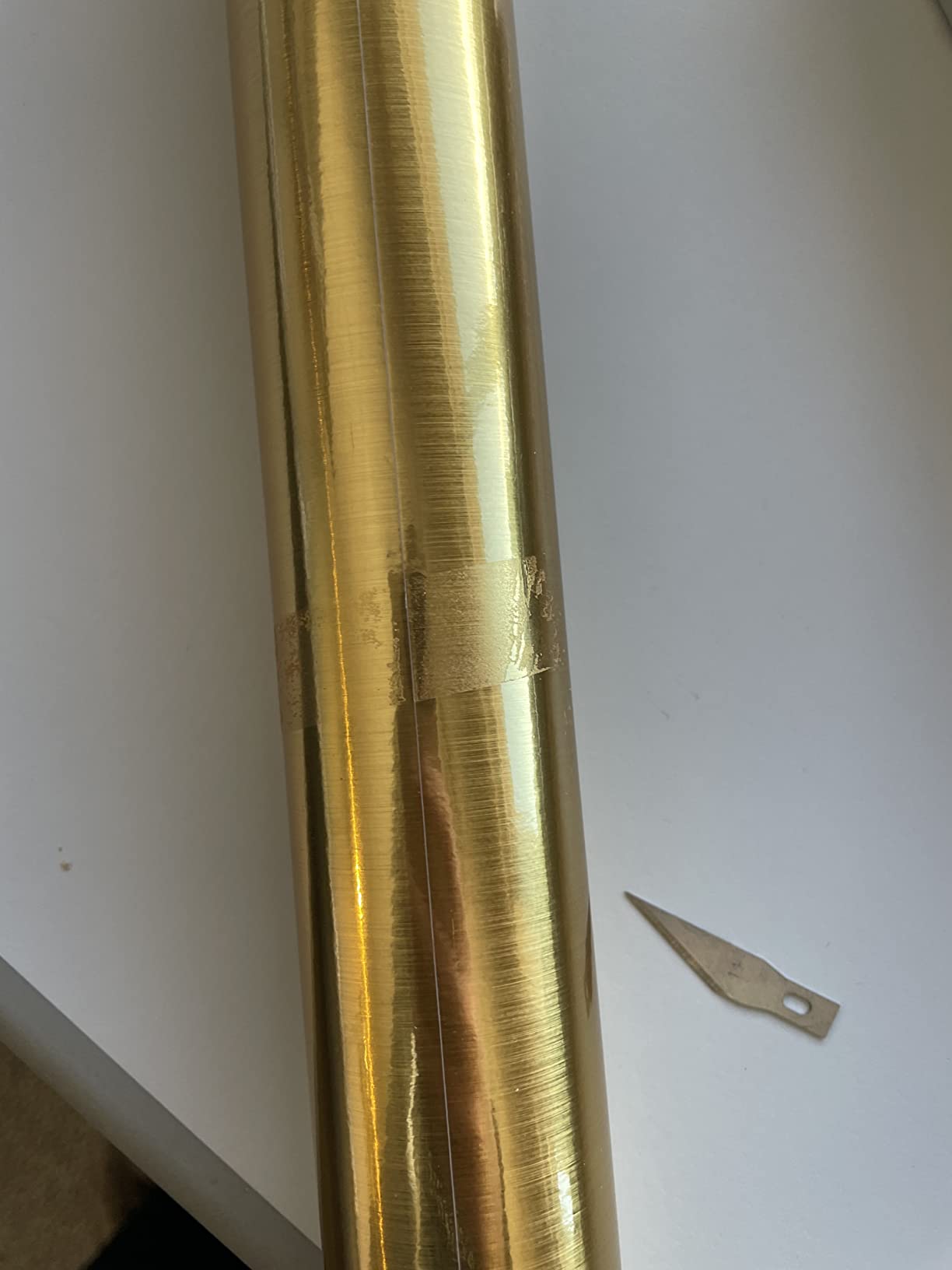 6/mo Finance WENMER Metallic Gold Wallpaper 17.71" x 32.8Ft Gold