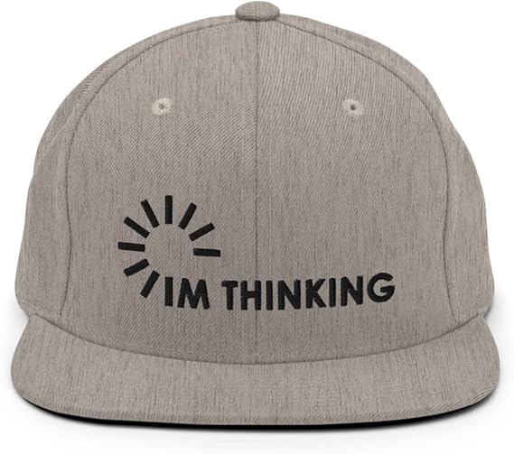 I'm Thinking Hat (Embroidered Snapback Cap) Video Gamer Hat, Gaming Hat, Gift for Gamer