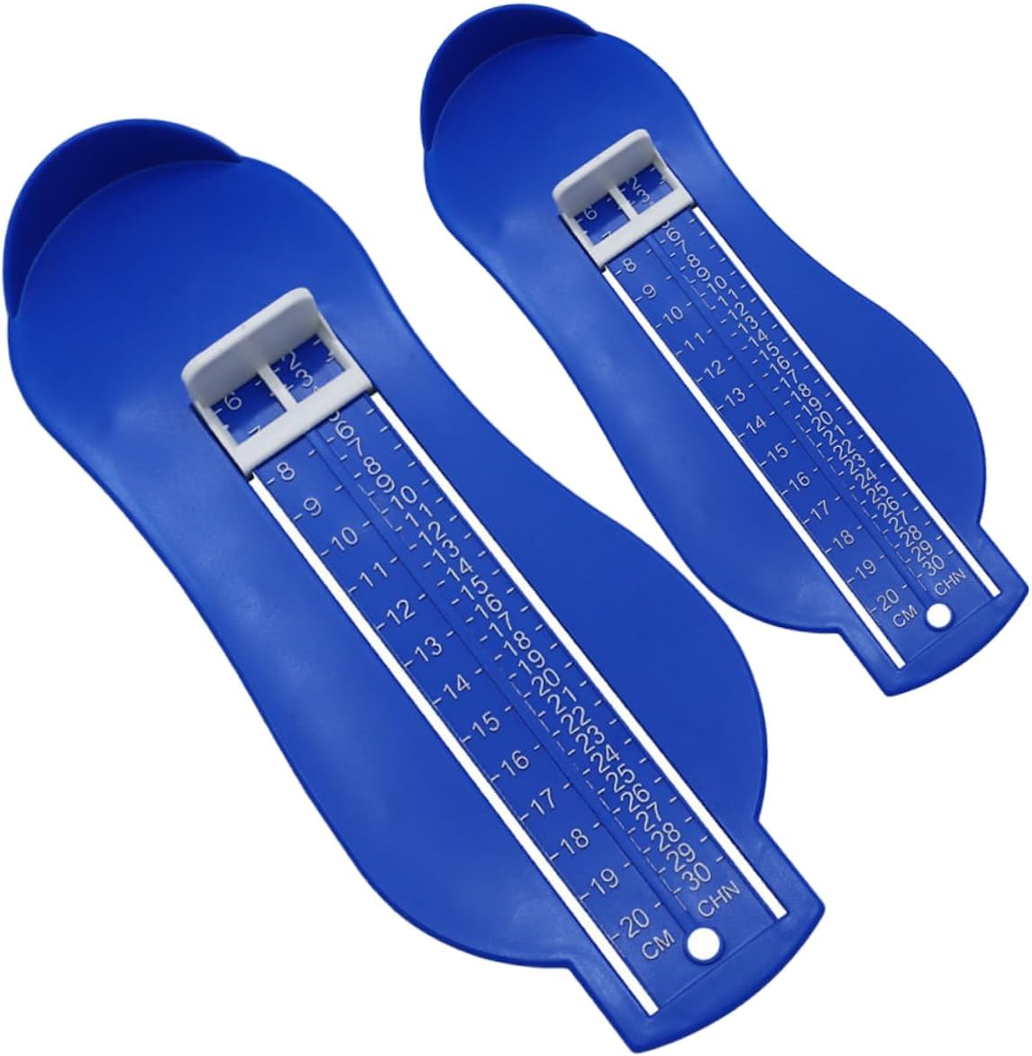 2 Pcs Blue Plastic Foot Measuring Devices for Toddlers Children