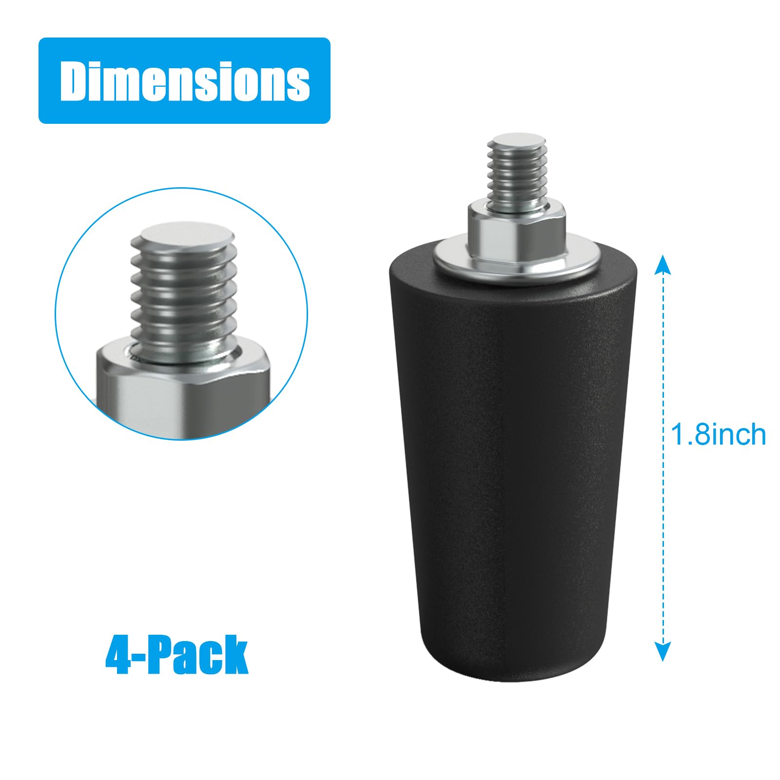 Adjustable Rubber Feet for Blackstone Griddle Parts,Leveling Feet Kit for Blackstone 17