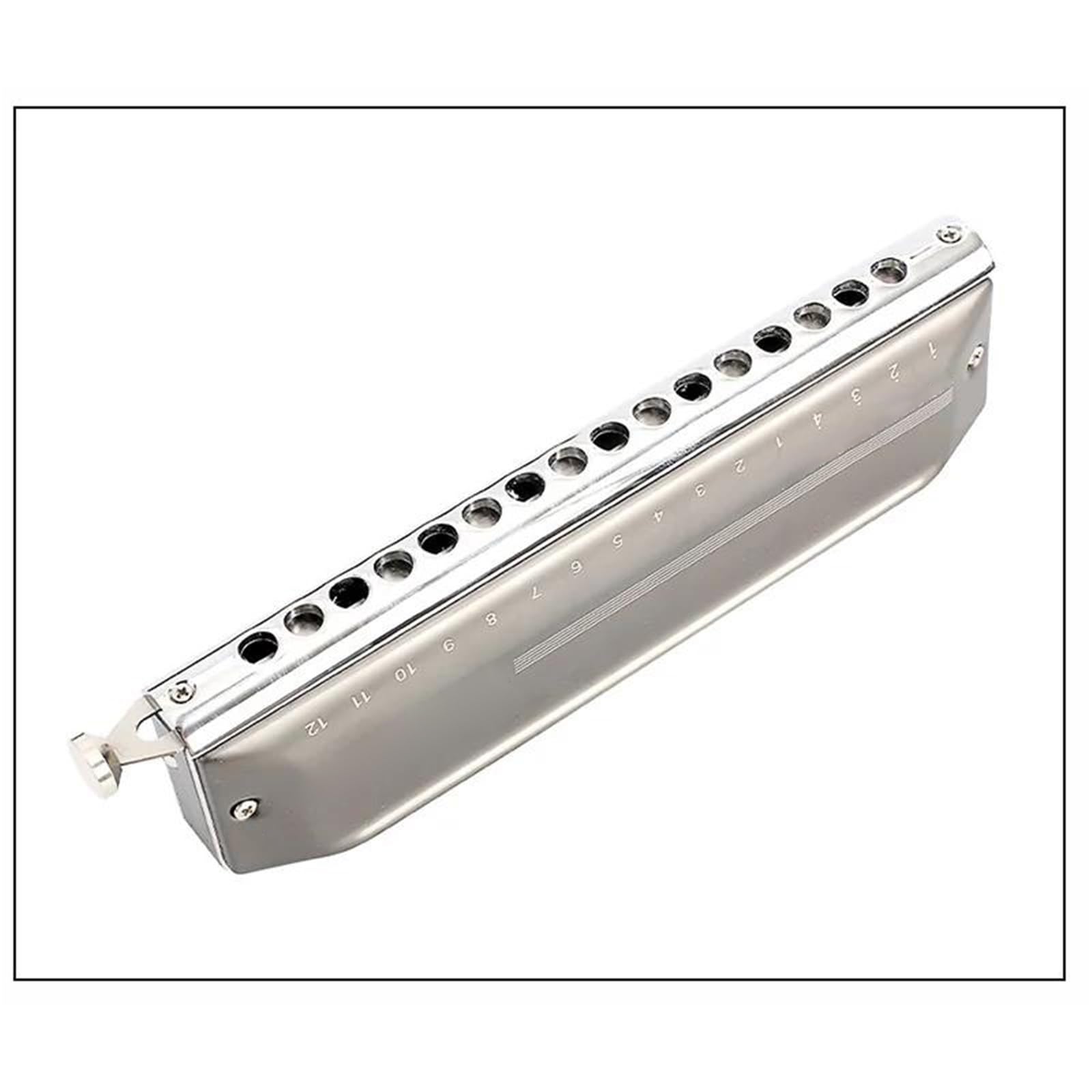Armonica cromatica a 16 fori in chiave di do, 64 toni, pettine in alluminio resistente, ideale per principianti e professionisti, perfetta per lezioni di musica e spettacoli