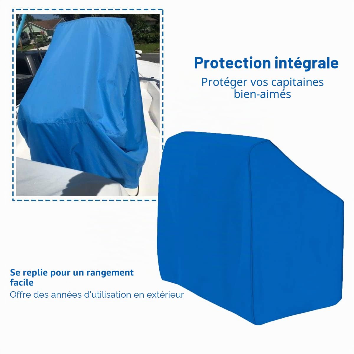 Coco – Housse Robuste pour Console Centrale de Bateau, Toile Polyester 600D imperméable et imperméable améliorée de qualité Marine (S),