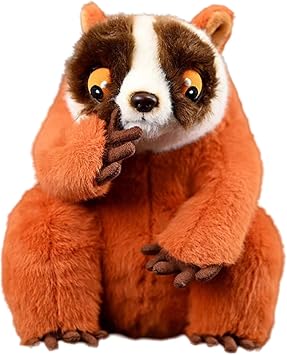FRANKIEZHOU Realistic Slow Loris Stuffed Animal-Orange 8"",Monkey Plush Toy, Orangutan Stuffed Animal,Girl Toys,Gifts for Kids, Baby Gift,Cry Babies,Home Decor,Hugging Toy, Orabge