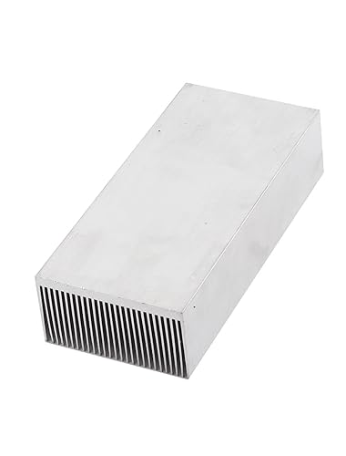 Miniatura 2 de uxcell A14111400ux0256 Aluminio Radiador de Calor Disipador de Calor Ventilador de Refrigeración 5.906x2.717x1.457 in Tono Plata