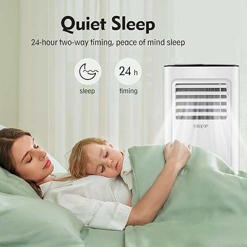 Miniatura 6 de Aire acondicionado portátil de 8.000BTU con un control remoto, una aplicación y con funciones de refrigeración, deshumidificación y ventilador 3 en