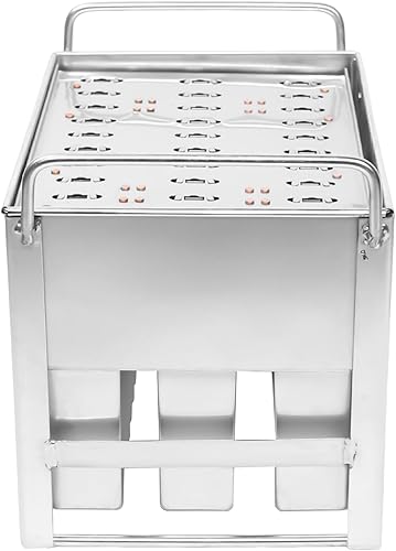 Miniatura 6 de Kit de moldes de paletas de acero inoxidable de 30 piezas, soporte para paletas, paletas, helados, con cubierta y soporte para palo, molde comercial