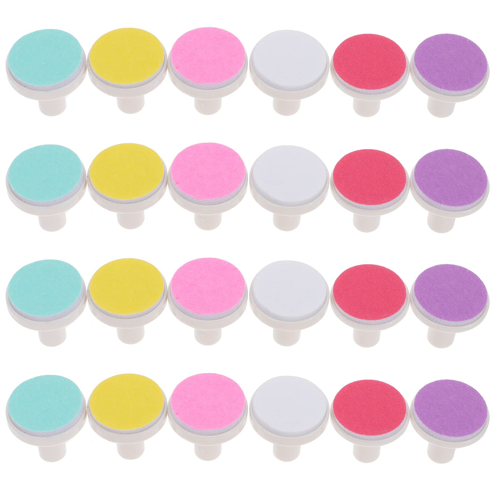 24Pcs Baby Nail File Pads Replacement Heads Electric Nail Grinder Heads Multicolor Abrasive Paper 2.0cm Nail File Replacement Pads-image-23