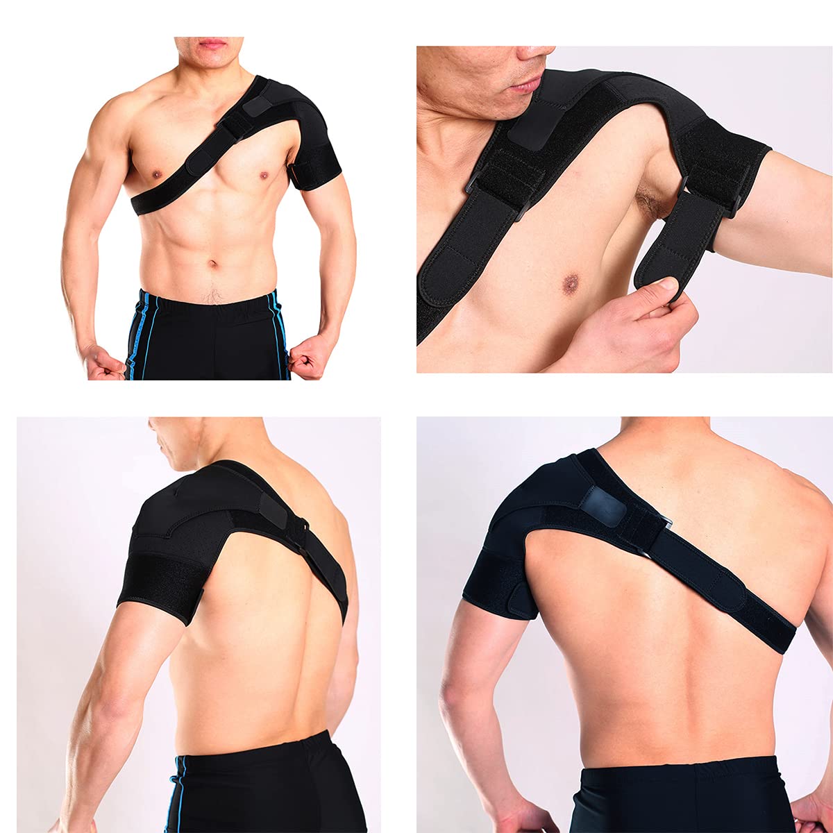 GJKJ Shoulder Brace Adjustable for Women and Men, Compression Support